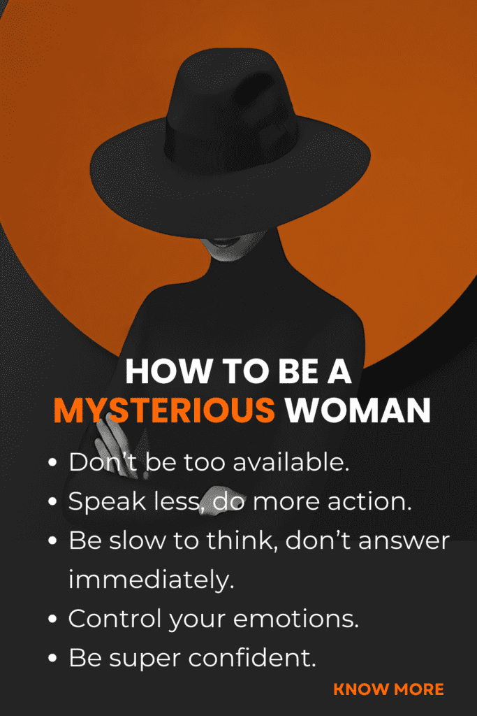 how to become a mysterious woman - tips