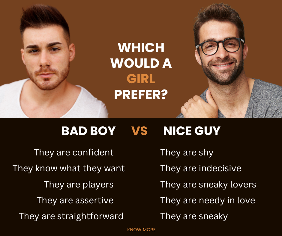 13 differences between bad boy and nice guy